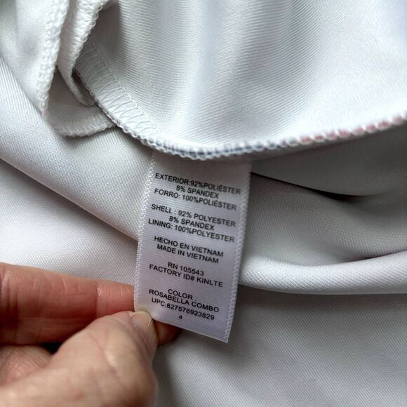 MILLY Design Nation Floral Fit Flare Mini Dress Scuba Knit Pink Sz 4 Colorful - Picture 7 of 10